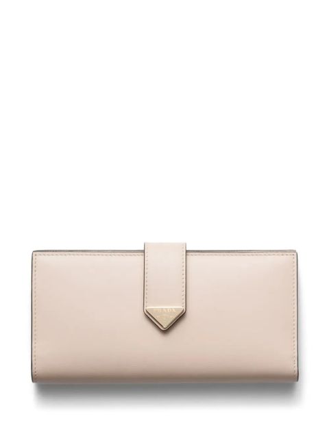 Prada triangle-logo leather wallet - Neutrals - zdjęcie produktu nr 1