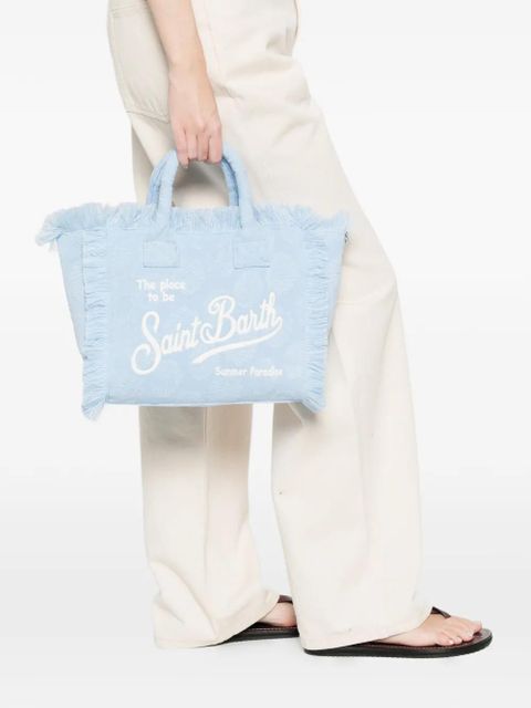 MC2 Saint Barth fringed-trim tote bag - Blue - zdjęcie produktu nr 2