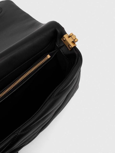 Pinko torebka skórzana kolor czarny 101585.A1ET