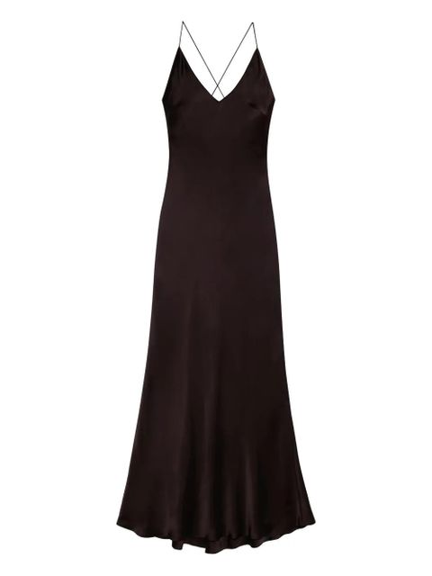 ANINE BING Laurel criss-cross maxi dress - Brown - zdjęcie produktu nr 1