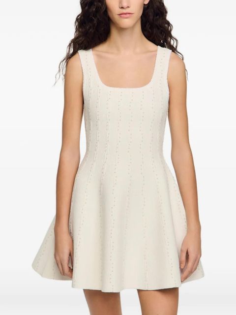 SANDRO beaded mini dress - White
