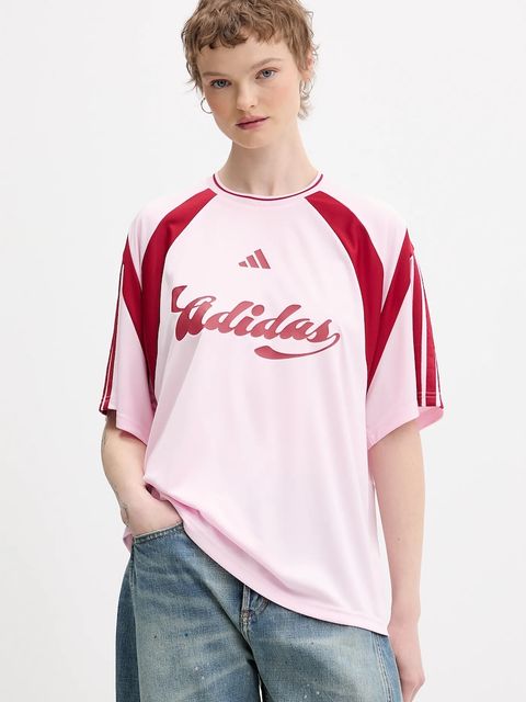 adidas t-shirt House of Tiro damski kolor różowy JY7624 - zdjęcie produktu nr 1