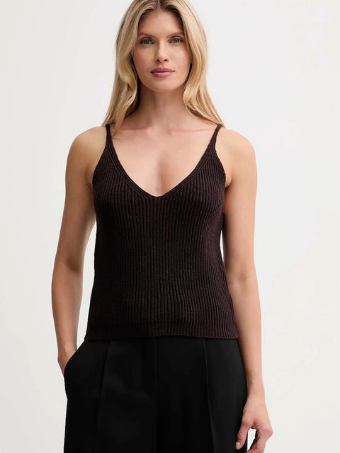 ISABELLE BLANCHE kardigan z dodatkiem wełny damski kolor brązowy IS25FW-M123-F005-MOD