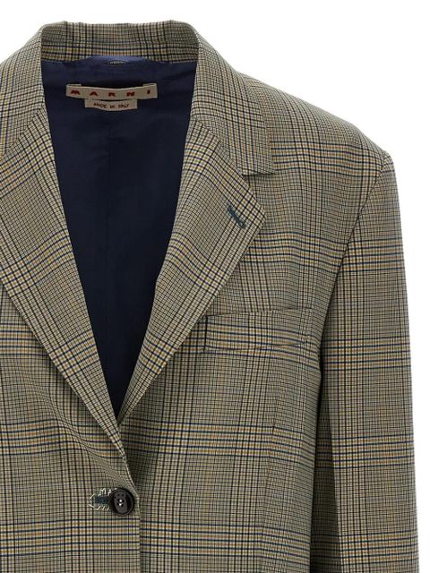 Marni Prince of Wales-check blazer - Neutrals