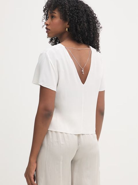 Patrizia Pepe bluzka damska z wiskozy - zdjęcie produktu nr 1