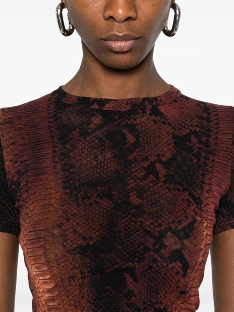 Jean Paul Gaultier animal-print T-shirt - Brown