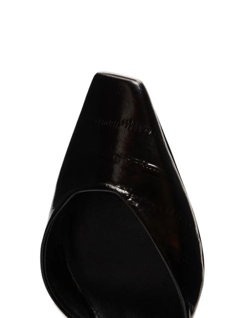 LouLou de Saison Hyde eel-effect slingback pumps - Black