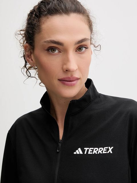 adidas TERREX longsleeve sportowy Multi Half-Zip kolor czarny z półgolfem JF4185