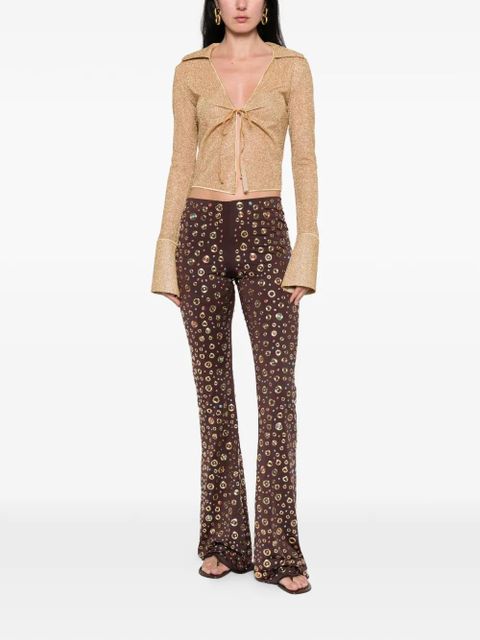 Oséree embellished flared trousers - Brown - zdjęcie produktu nr 2