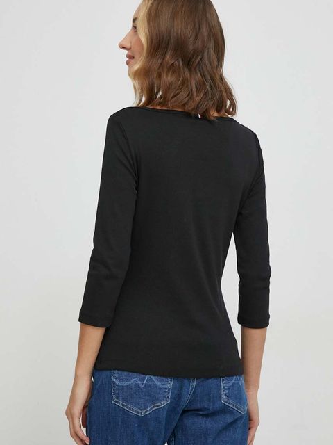 Tommy Hilfiger longsleeve bawełniany kolor czarny WW0WW40589