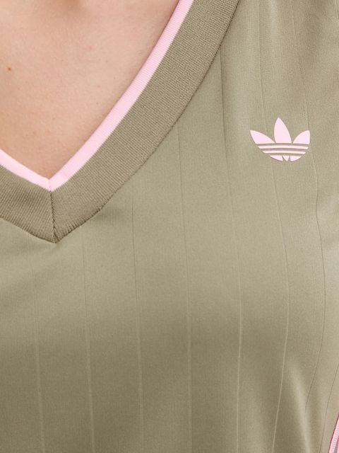 adidas Originals top V-Neck kolor zielony KD2281