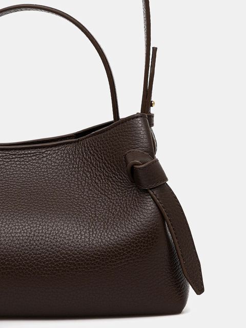 Yuzefi torebka zamszowa GYOZA kolor brązowy YUZCO-HB-MGZ-L038