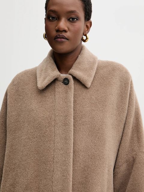 Marella płaszcz wełniany kolor brązowy 2523016122200