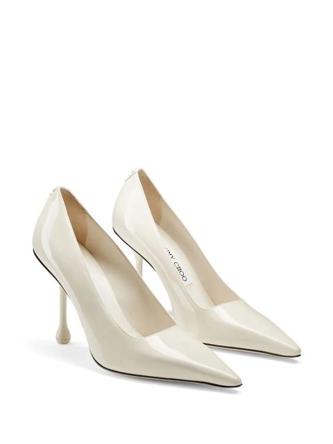 Jimmy Choo Ixia 95mm patent leather pumps - White - zdjęcie produktu nr 2