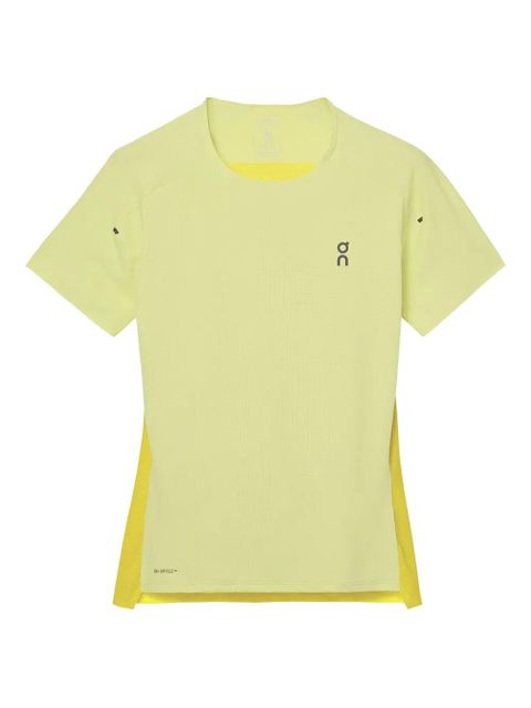 On Running panelled short-sleeved performance T-shirt - Yellow - zdjęcie produktu nr 1