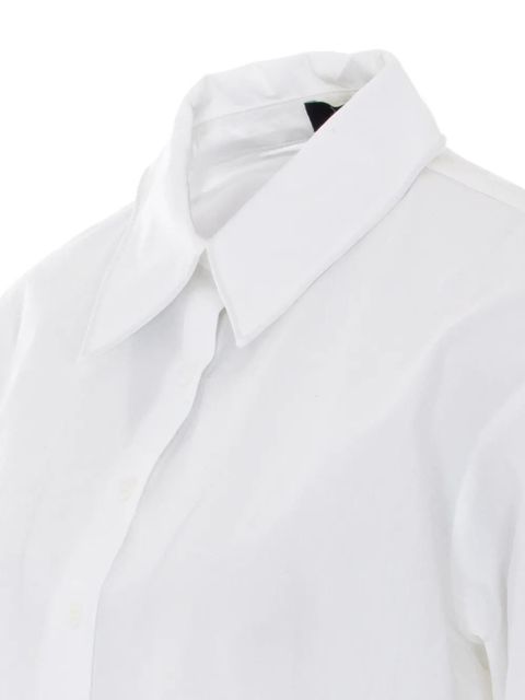 Eleh button crewneck shirt - White