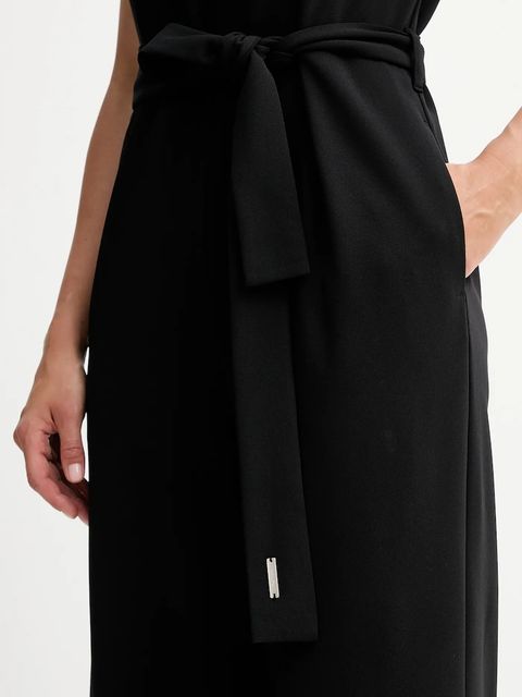 Calvin Klein kombinezon kolor czarny z dekoltem w szpic LV044D065G