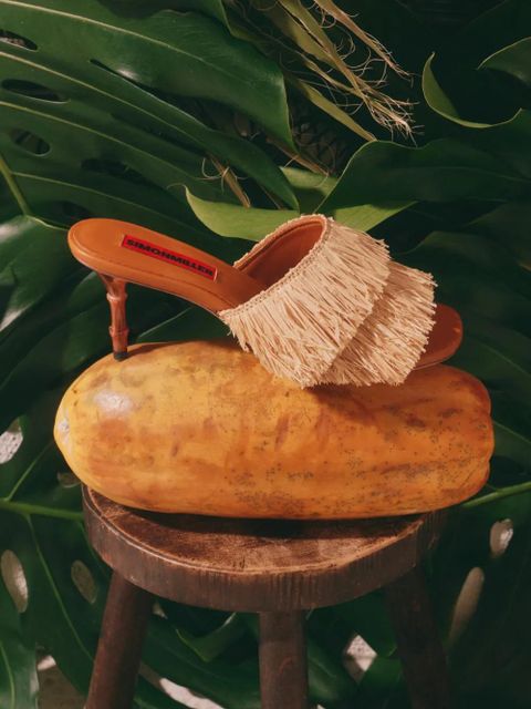 Simon Miller Fringe Playa bamboo-heel sandals - Neutrals