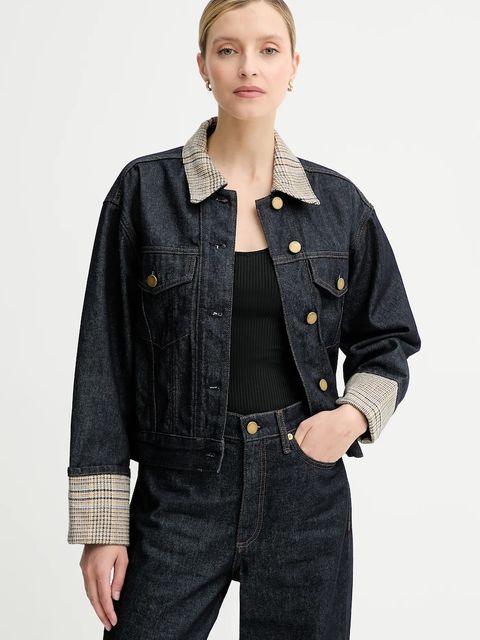 Rag & Bone kurtka jeansowa kolor czarny przejściowa oversize RJ1025FORMR - zdjęcie produktu nr 1