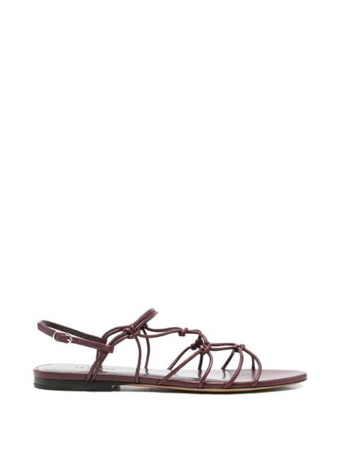 Le Monde Beryl knotted leather sandals - Red - zdjęcie produktu nr 1