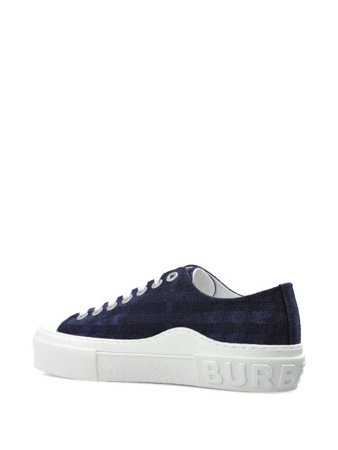 Burberry logo plaque platform sneakers - Blue