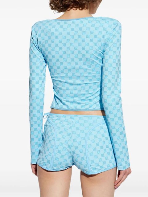 MISBHV monogram cropped top - Blue