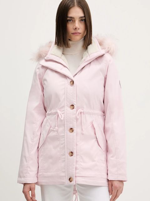 Hollister Co. parka kolor różowy przejściowa KI344-5073-601 - zdjęcie produktu nr 1