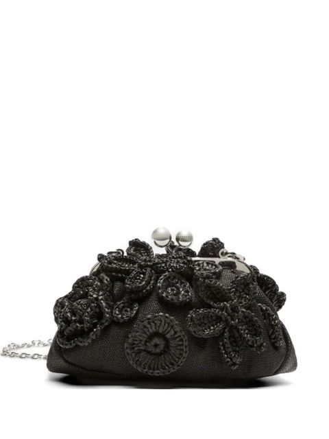 Weekend Max Mara Pasticcino floral-details chain small shoulder bag - Black - zdjęcie produktu nr 1