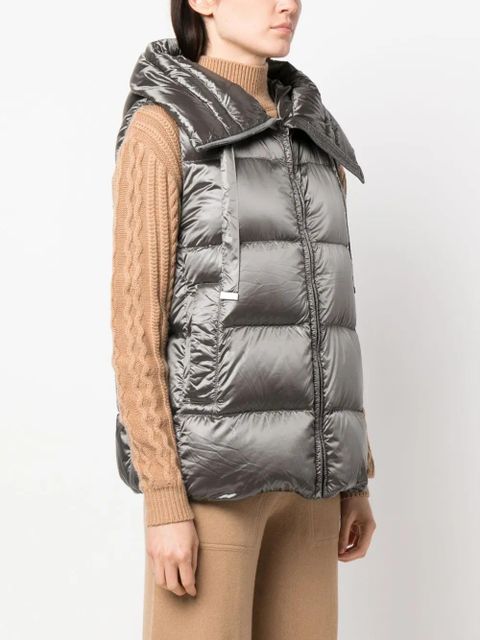Max Mara hooded padded gilet - Grey