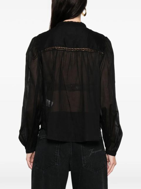 MARANT ÉTOILE Greicy lace-panel top - Black