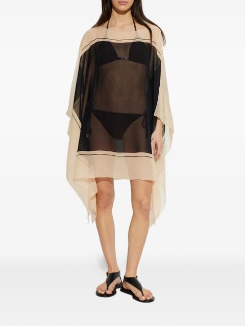 Balmain colour-block draped beach dress - Neutrals