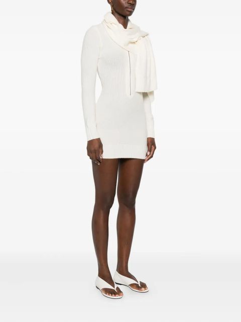 Aya Muse Amar scarf mini dress - Neutrals