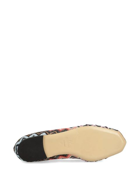Missoni zigzag-patterned ballerinas - Black