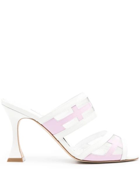 Manolo Blahnik 90mm Avespamu peep-toe sandals - White