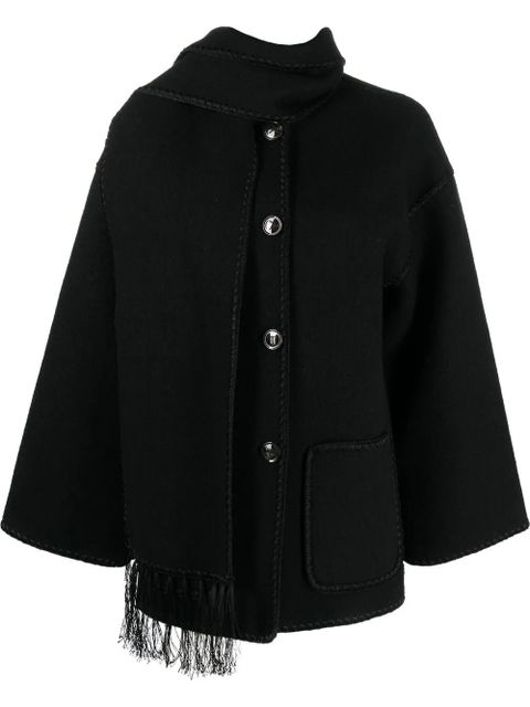 TOTEME embroidered scarf jacket - Black - zdjęcie produktu nr 1