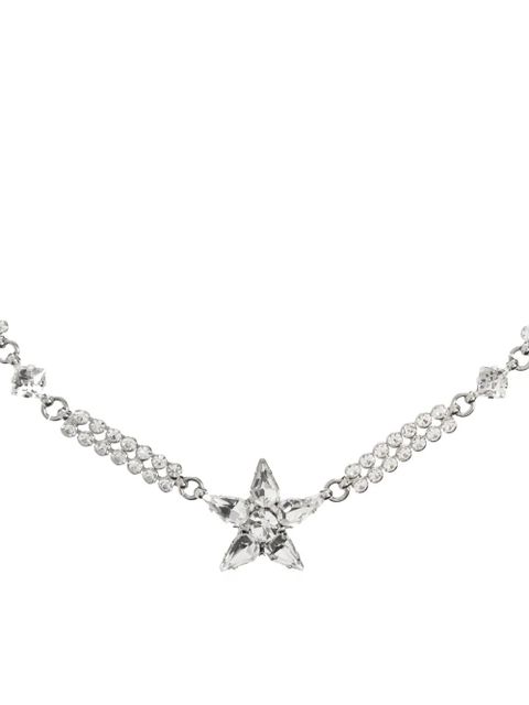 Alessandra Rich star-charm necklace - Silver