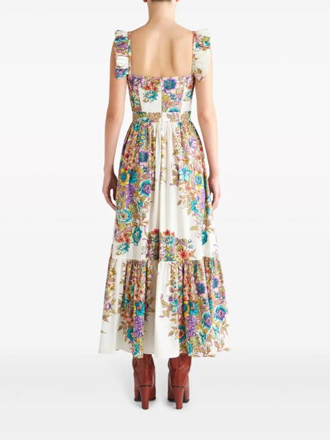 ETRO floral-print midi dress - White