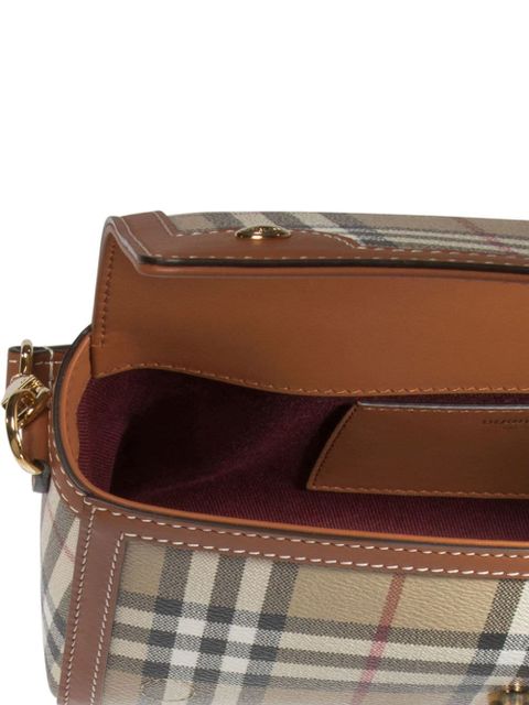 Burberry Vintage Check logo-plaque shoulder bag - Neutrals