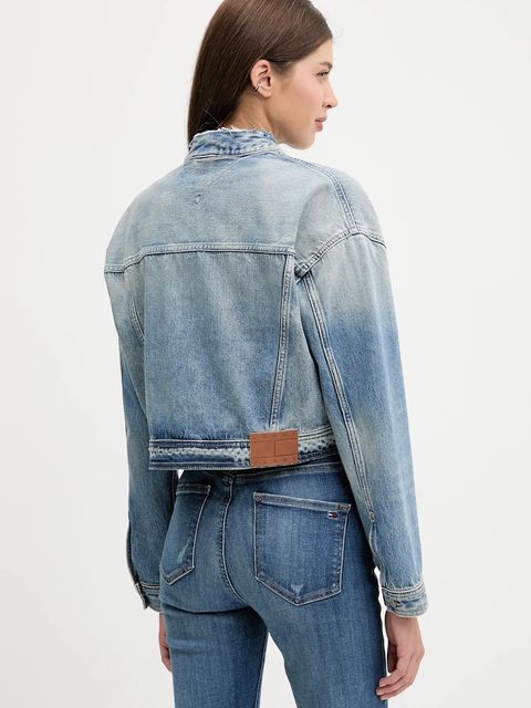 Tommy Jeans kurtka jeansowa kolor niebieski przejściowa oversize DW0DW21195 - zdjęcie produktu nr 2