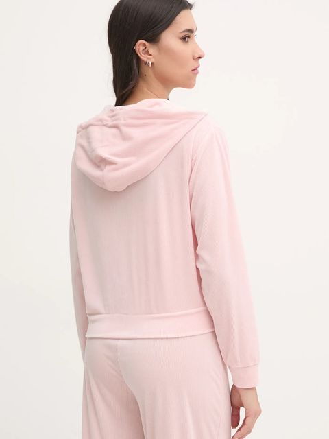 Juicy Couture bluza piżamowa LIV RIB VELOUR HOODIE