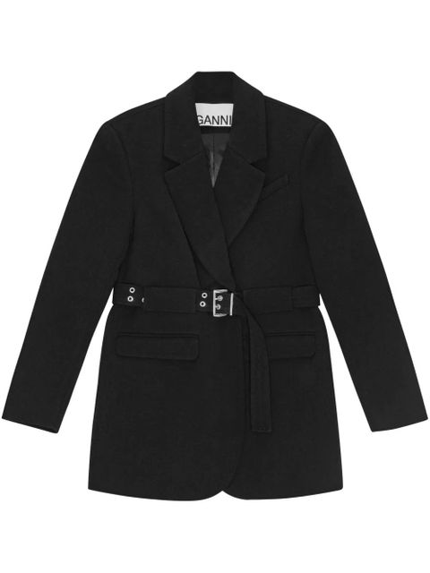 GANNI belted blazer - Black - zdjęcie produktu nr 1
