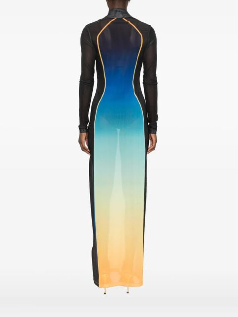 Casablanca gradient-effect maxi dress - Black - zdjęcie produktu nr 2