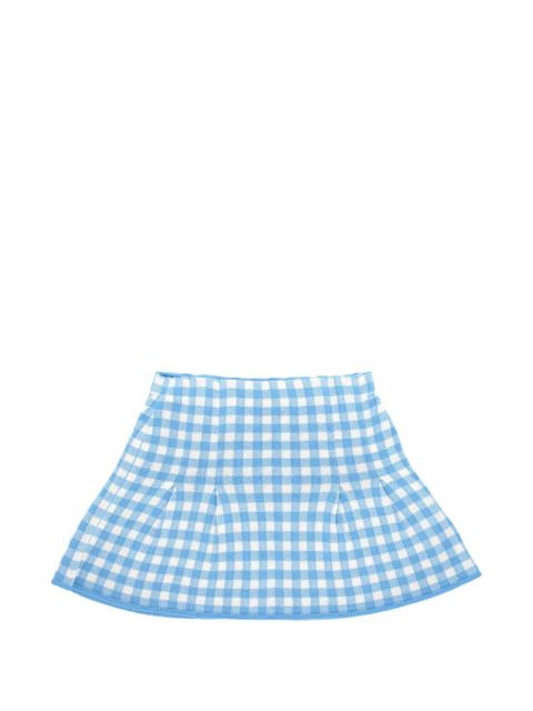 Guest In Residence gingham button mini skirt - Blue - zdjęcie produktu nr 2