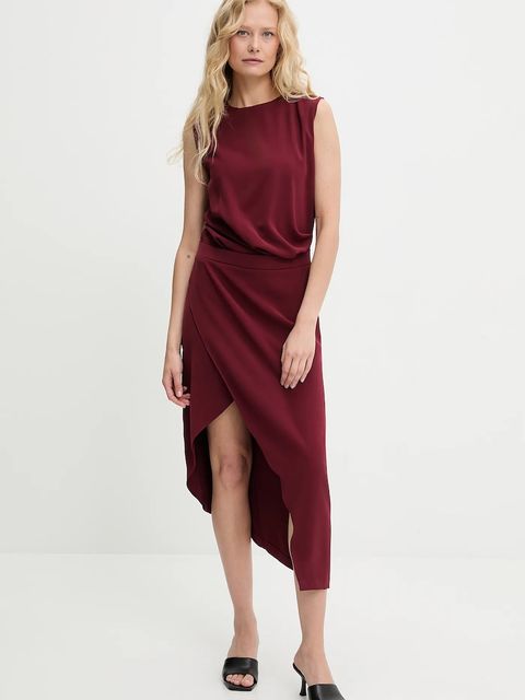 Answear.LAB sukienka kolor czerwony midi dopasowana - zdjęcie produktu nr 1