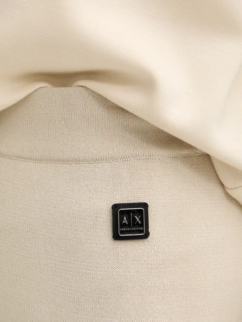 Armani Exchange spodnie dresowe damskie kolor beżowy gładkie XW000120 AF10352