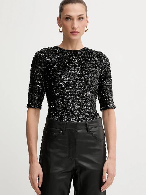 Bardot body damska kolor czarny gładka 60116TB