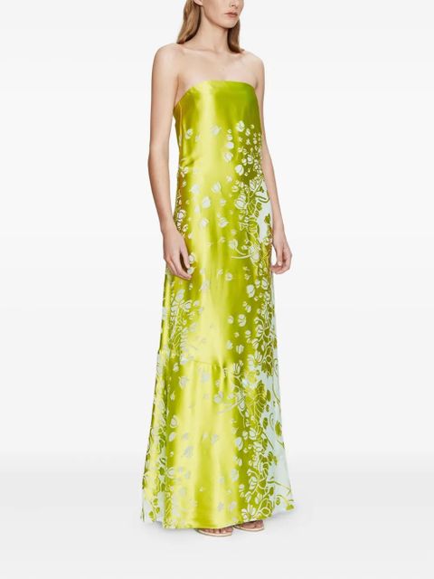 Christopher Esber Burnout strapless maxi dress - Green