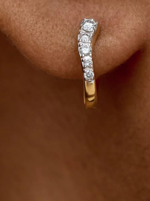 Monica Vinader diamond-embellishment earrings - Gold - zdjęcie produktu nr 2