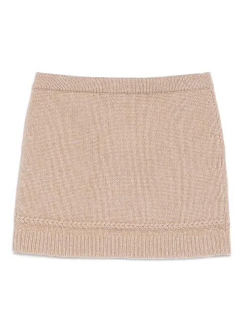 Guest In Residence knitted mini skirt - Neutrals
