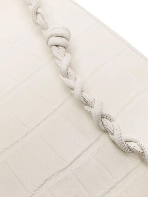 Jil Sander crocodile-effect leather satchel bag - Neutrals